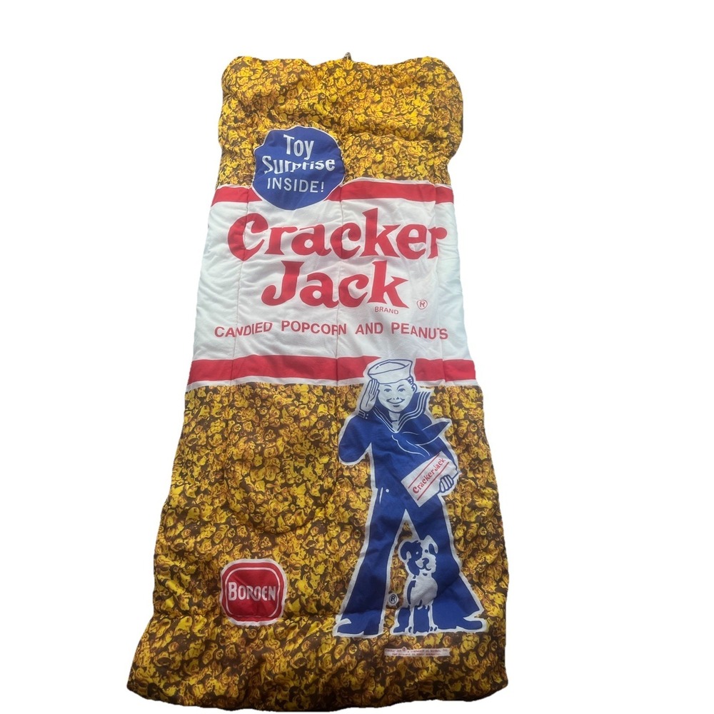 Vintage Cracker Jack Sleeping Bag Very Rare Collectable Vtg Warm Lined